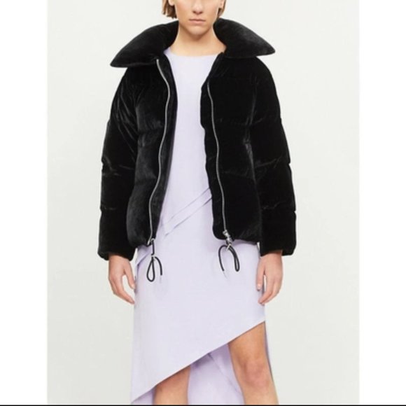 NWOT Sandro Padded Velvet Down Jacket - Picture 1 of 13